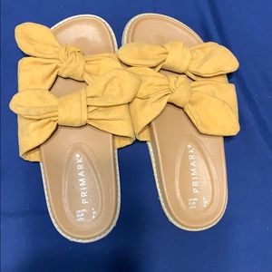 Primark yellow bow sandals
